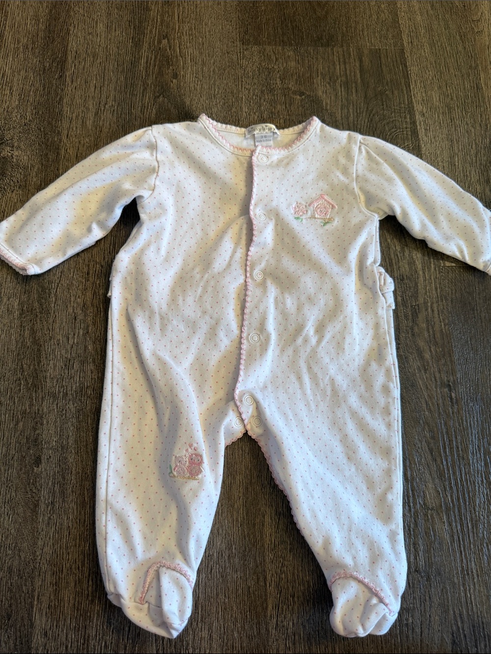 Kissy Kissy Footie Embroidered Owls 3-6 Month